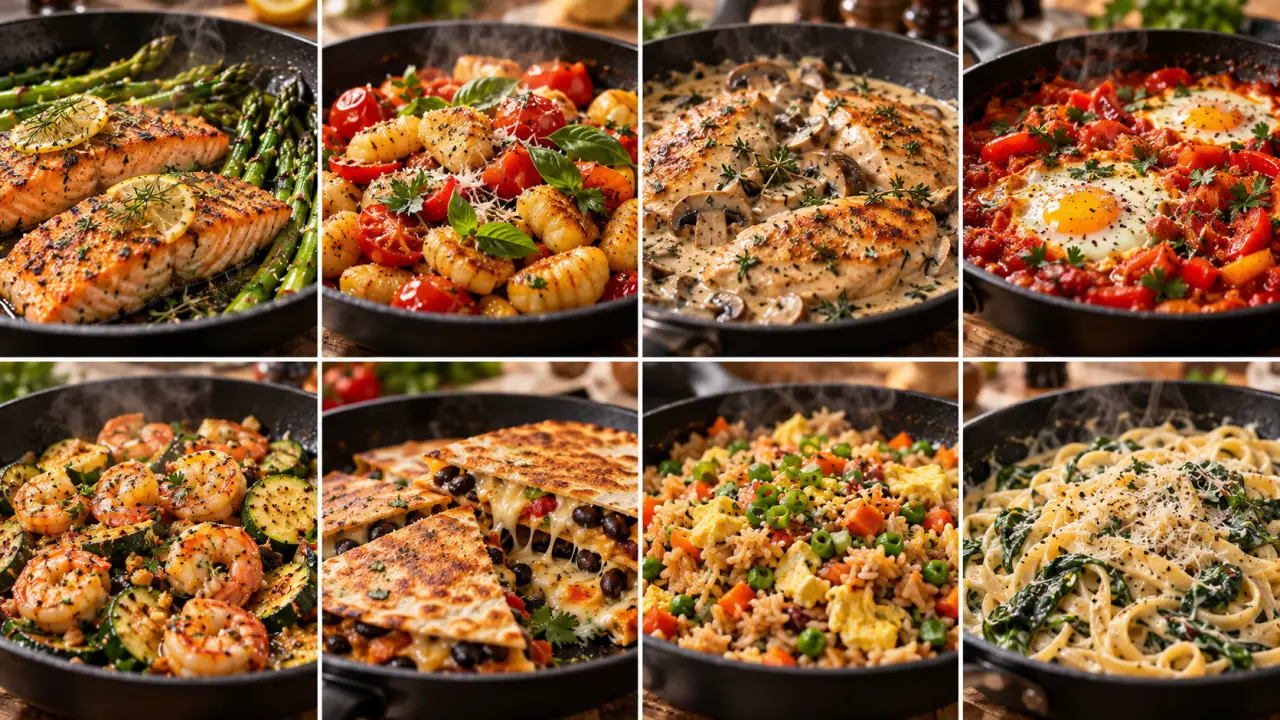 8 recettes à la poêle pour un dîner sans four et peu de vaisselle
