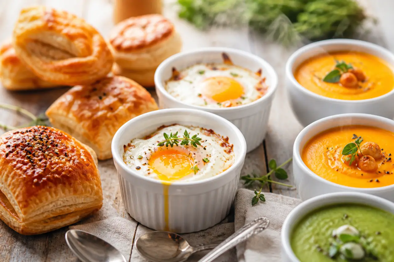 Feuilletés, œufs cocotte, veloutés : quelles entrées chaudes faciles et rapides choisir ?