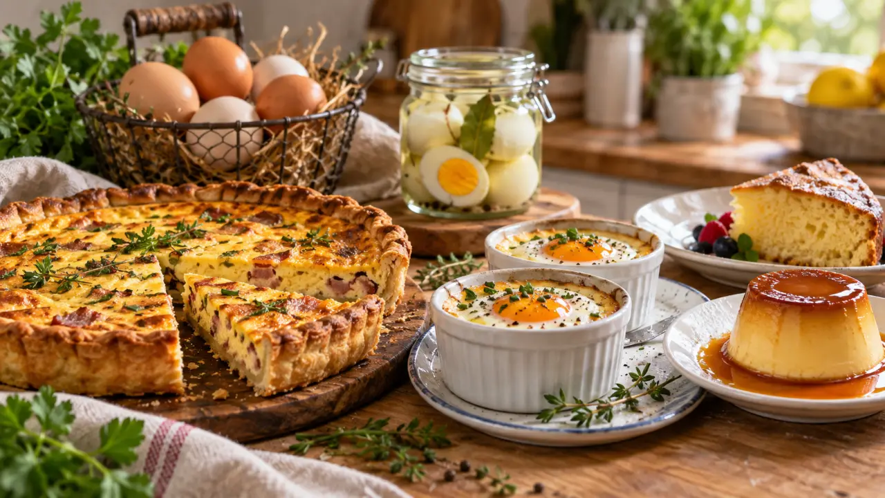 Beaucoup d’œufs à utiliser : recettes salées, desserts et conservation de 4 à 8 œufs