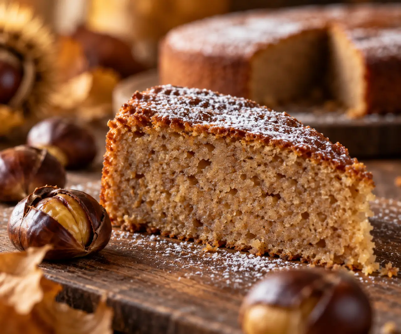 Farine de châtaigne : une recette de gâteau moelleux, sans autre farine