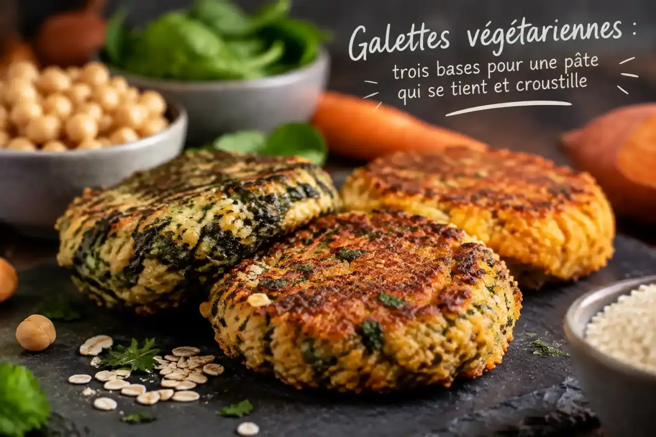 Galettes végétariennes : trois bases pour une pâte qui se tient et croustille