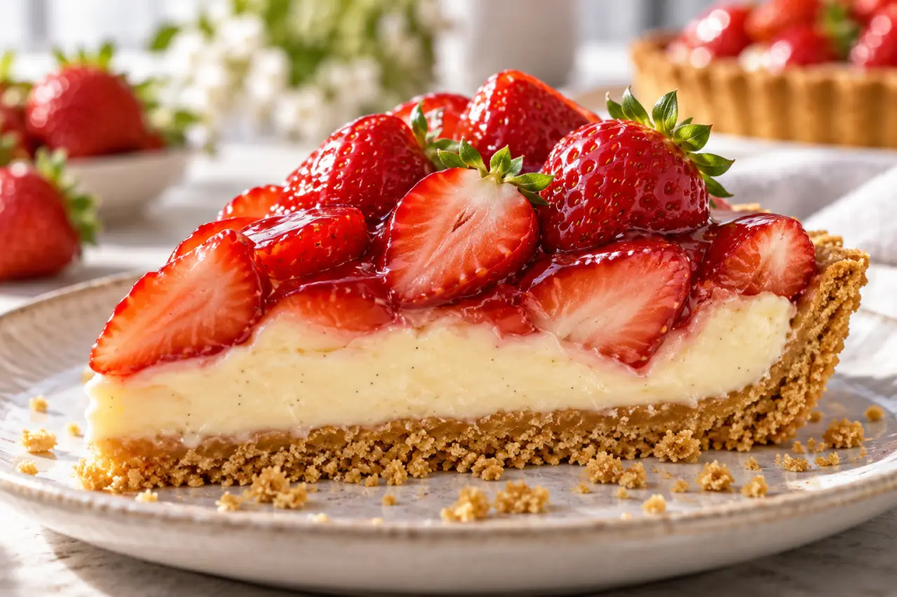 Tarte aux fraises sans cuisson : une base croquante, une crème qui tient