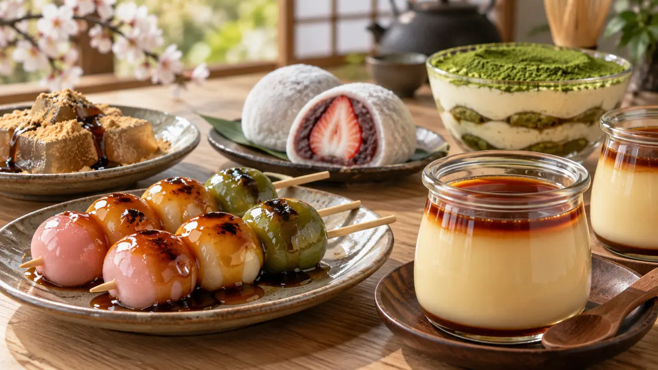 Desserts japonais faciles : 5 recettes sans four, du dango au purin