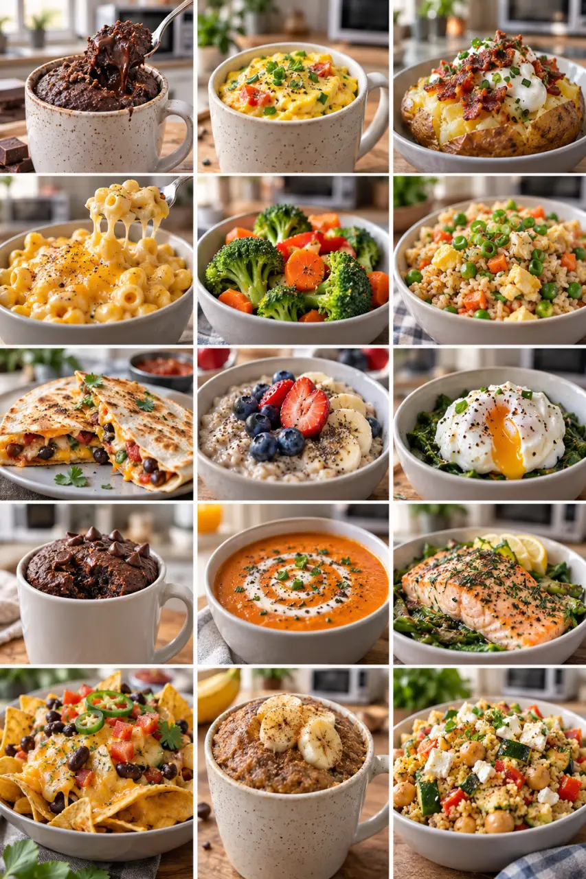 15 recettes au micro-ondes pour manger vite, sans four et avec peu de vaisselle