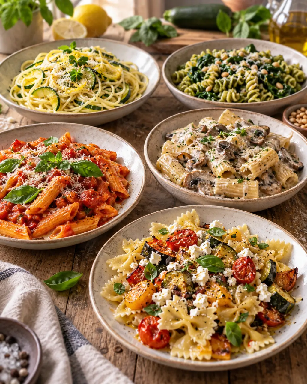 5 idées de pâtes végétariennes selon votre temps, vos légumes et vos envies