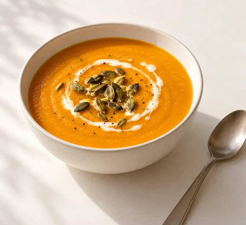 Potiron recettes faciles : velouté de potiron onctueux