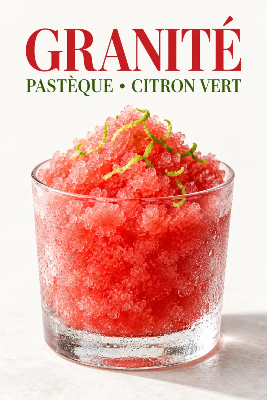 Recette avec la pastèque : granité de pastèque au citron vert